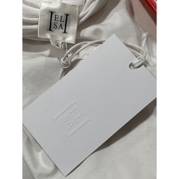 Helsa Turtleneck Tank in 2nd Skin Jersey in White Small New Womens Sleeveless - Picture 7 of 11